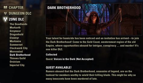 dark brotherhood quests|dark brotherhood questline in order.